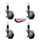 Service Caster 3'' Thermoplastic Rubber Swivel 1-1/4'' Expanding Stem Caster Set with Brake, 4PK SCC-EX20S314-TPRB-TLB-114-4 - alternate 3
